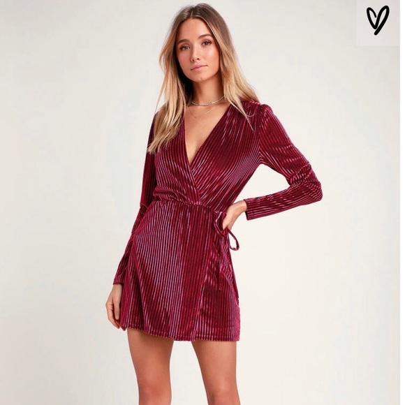 striped velvet dress